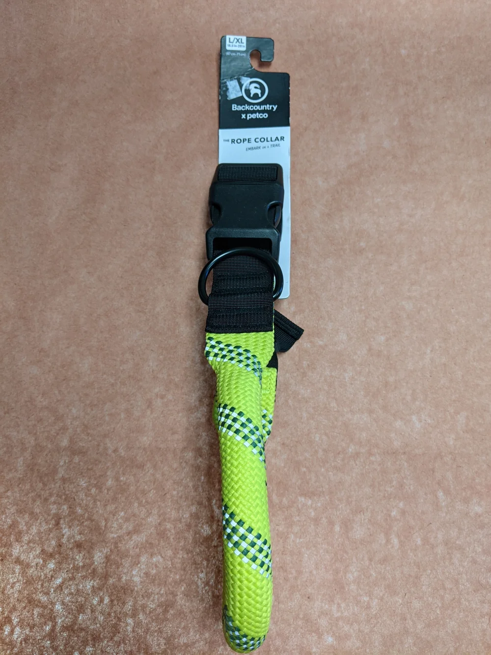 Dog Rope Collar - Backcountry x Petco - Size L/XL - Neon Green - New